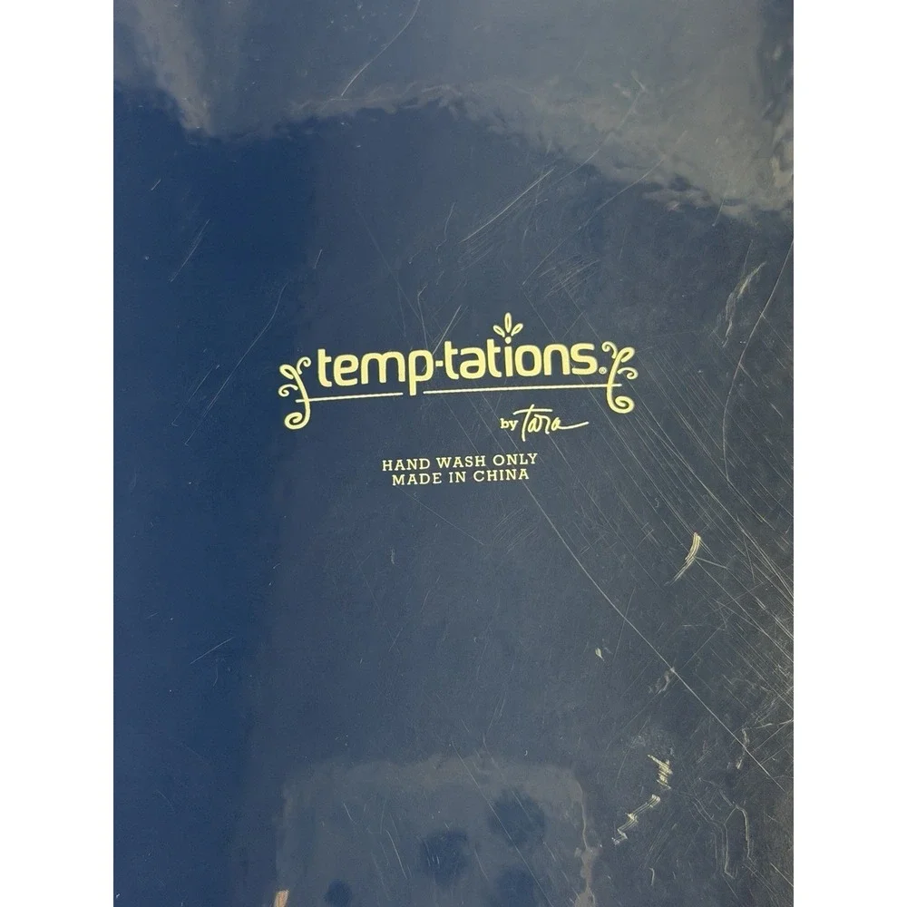 Temptations Old World Confetti Covered Cake Carrier Metal Lid Locks 11